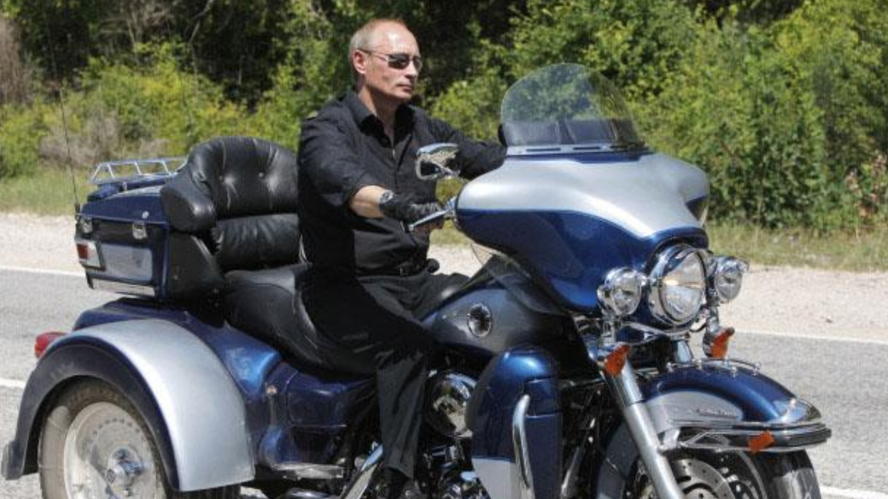 Putin on motorcycle